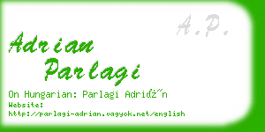 adrian parlagi business card